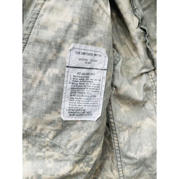 US Mens Medium Long Patches Camouflage Coat Army Combat Uniform - Picture 8 of 8